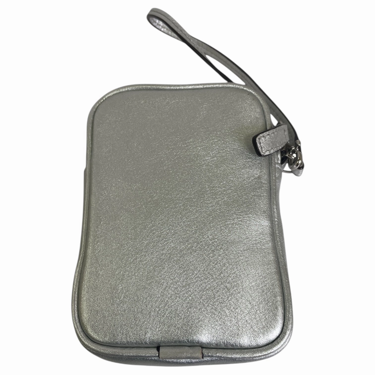 Wristlet Designer By Coach In Silver, Size:Small