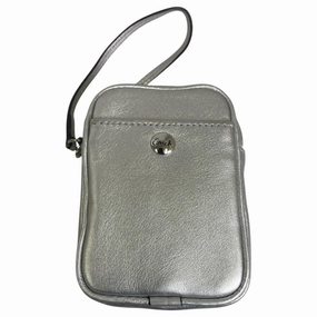Wristlet Designer By Coach In Silver, Size:Small