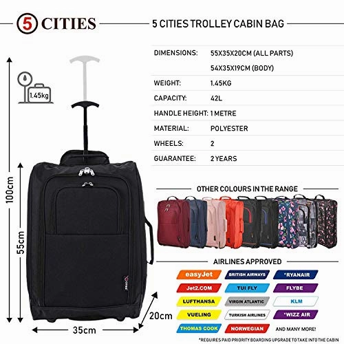 x2 Carry On Delta United Southwest etc - CarryOn Bag Travel Suitcase Luggage Set