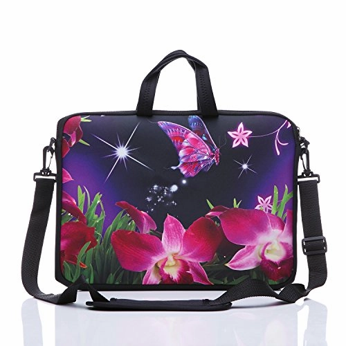 YIDA 15-Inch to 15.6-Inch Laptop Shoulder Sleeve Messenger Bag Case with Handle and Extra Side