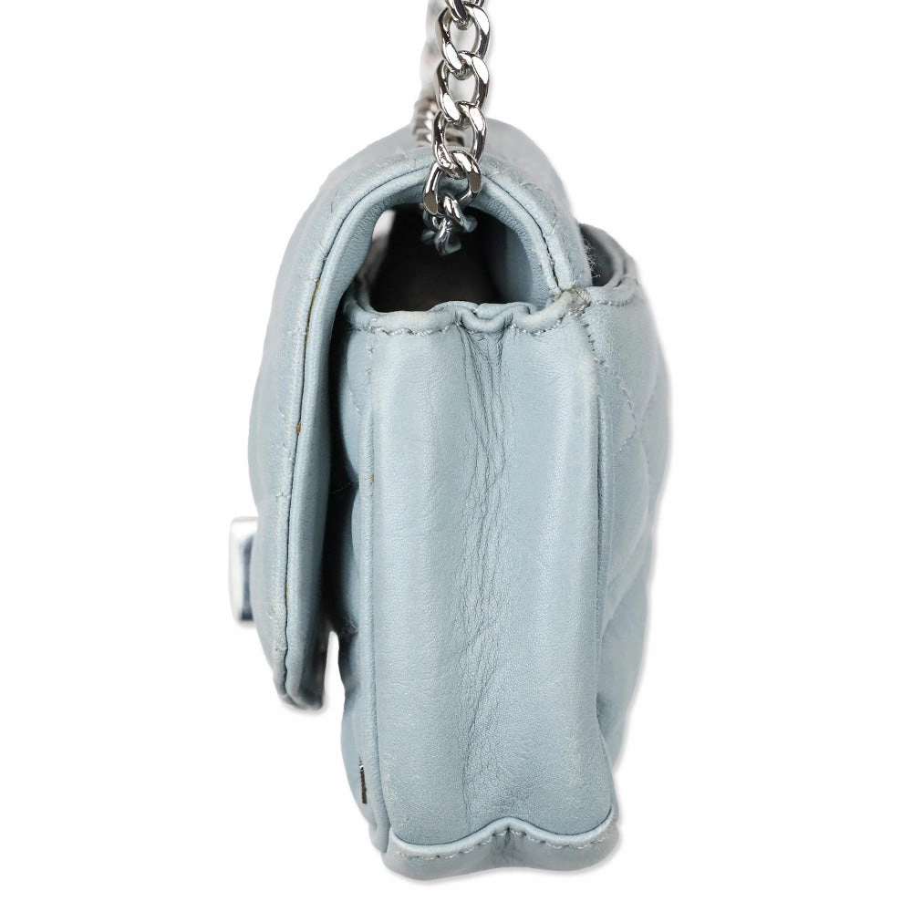 Zadig & Voltaire Blue Quilted Leather Skinny Love Crossbody Bag
