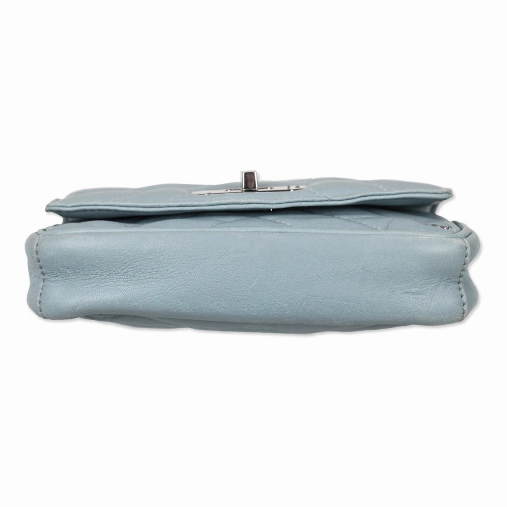 Zadig & Voltaire Blue Quilted Leather Skinny Love Crossbody Bag