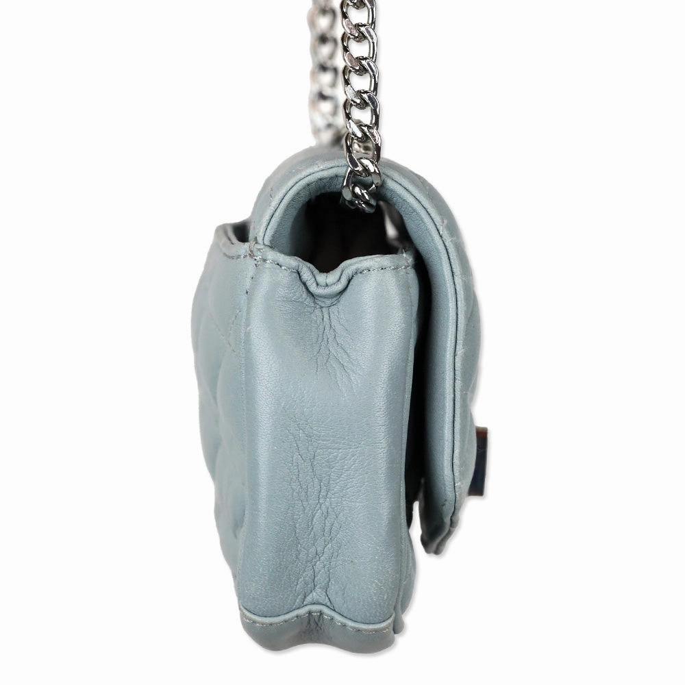 Zadig & Voltaire Blue Quilted Leather Skinny Love Crossbody Bag