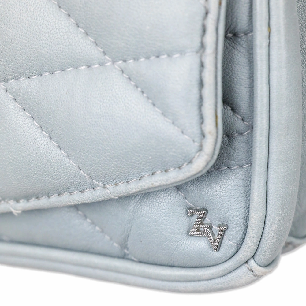 Zadig & Voltaire Blue Quilted Leather Skinny Love Crossbody Bag