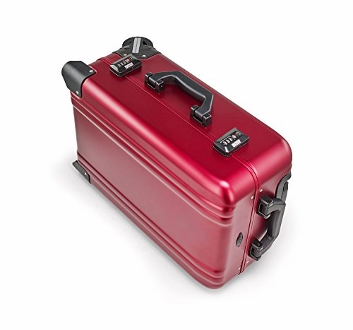 Zero Halliburton Classic Aluminum 2.0 - Carry-On 2 Wheel Luggage (RED)