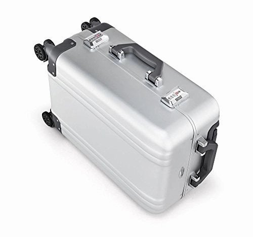 Zero Halliburton Classic Aluminum 2.0 Carry-On 4 Wheel Spinner Travel Case (Silver)