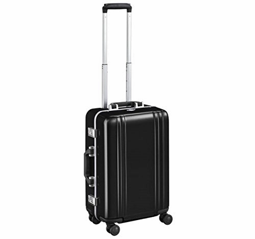 Zero Halliburton Classic Polycarbonate 2.0 22 Carry on 4-Wheel Travel Case ZRF220 (BLACK)