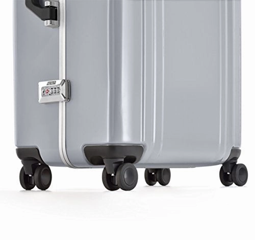 Zero Halliburton Classic Polycarbonate 2.0 22 Carry on 4-Wheel Travel Case ZRF220 (BLACK)