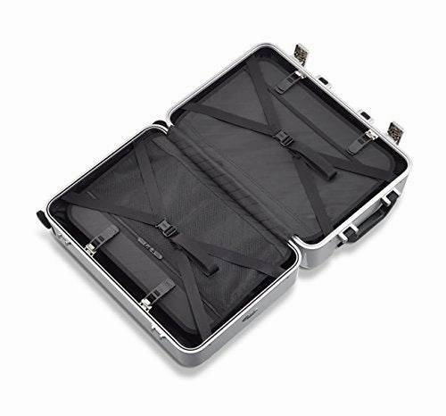 Zero Halliburton Classic Polycarbonate 2.0 22 Carry on 4-Wheel Travel Case ZRF220 (BLACK)