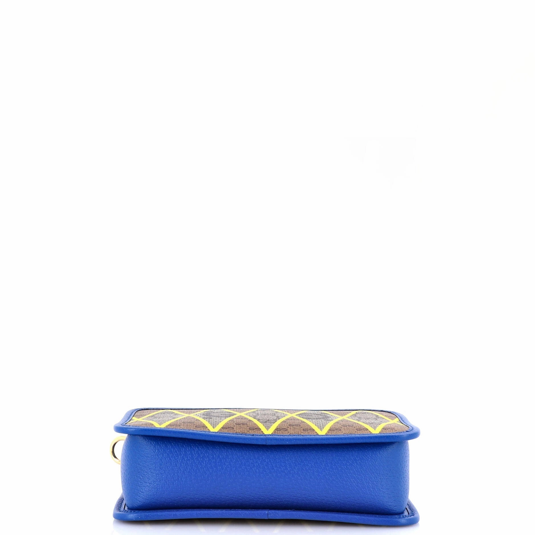 Zip Crossbody Bag Rhombus GG Coated Canvas with Leather Mini