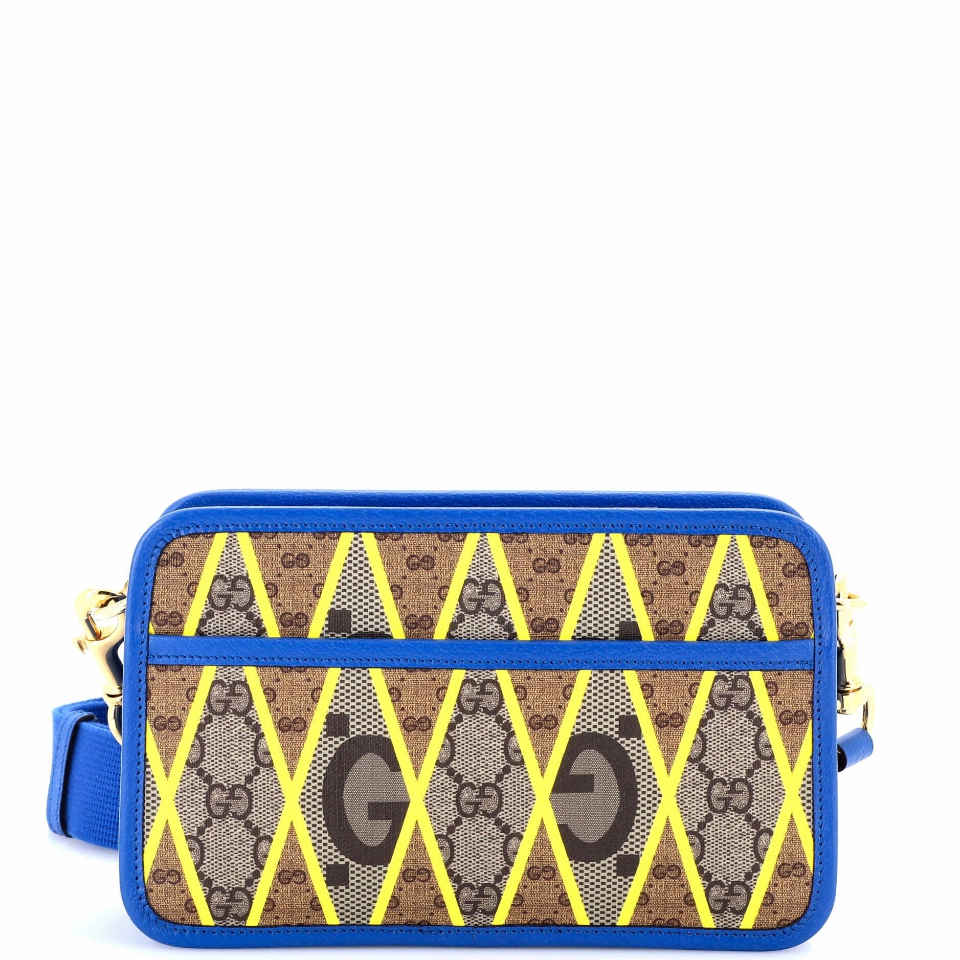 Zip Crossbody Bag Rhombus GG Coated Canvas with Leather Mini