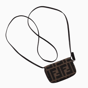 Zucca Monogram Crossbody Card Holder Pouchette with Strap