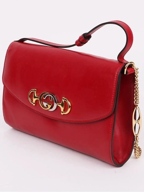 Zumi Red Small Top Handle Shoulder Bag 572375